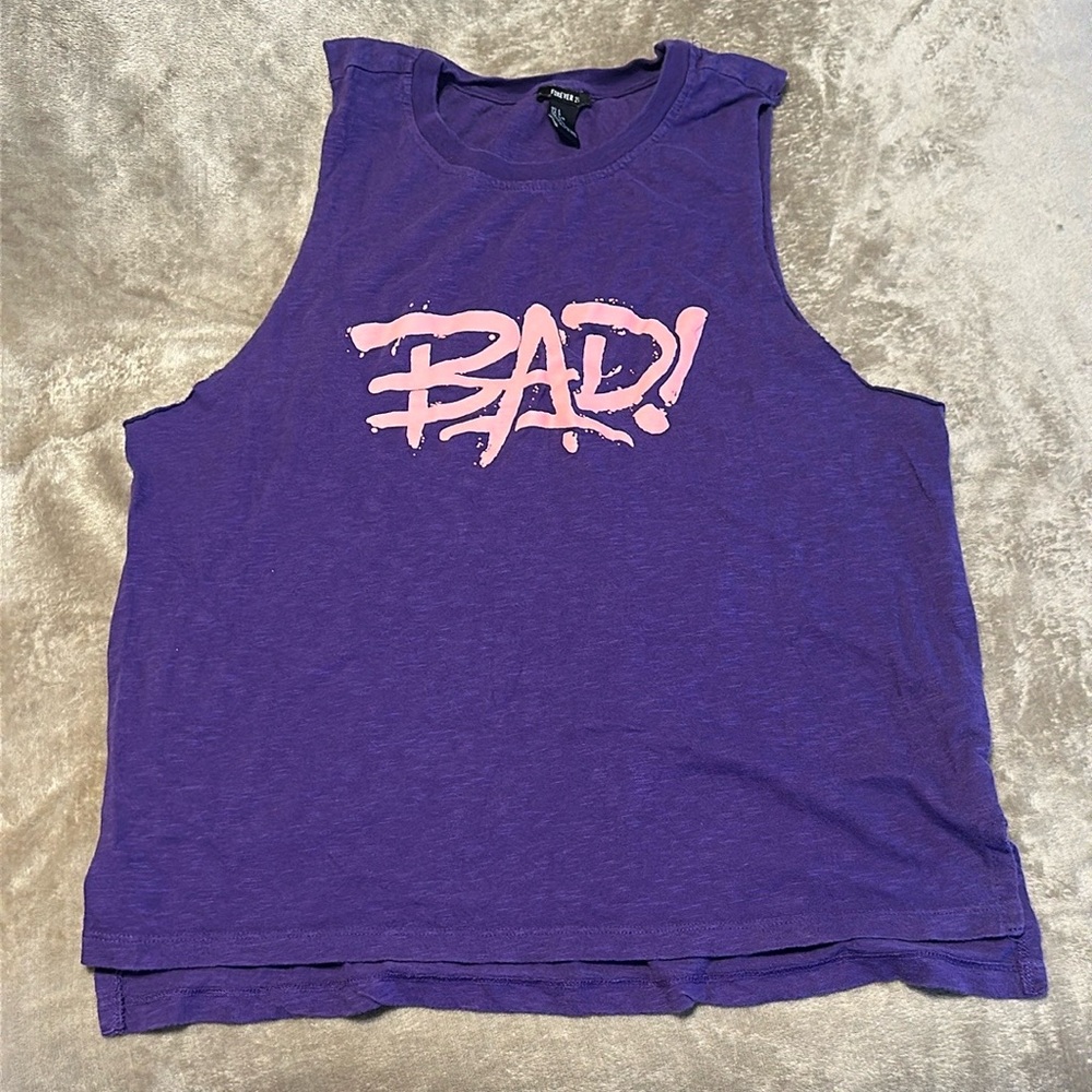 Bad Top Pink/purple Graphic L